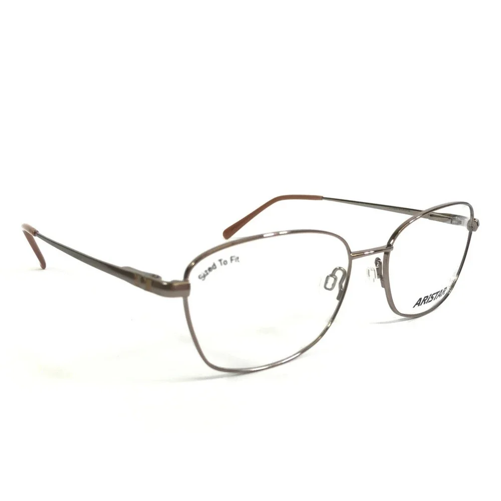 Aristar Eyeglasses Frames AR30827 573 Rose Gold Rectangle Wire Rim 56-17-145